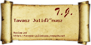 Tavasz Juliánusz névjegykártya